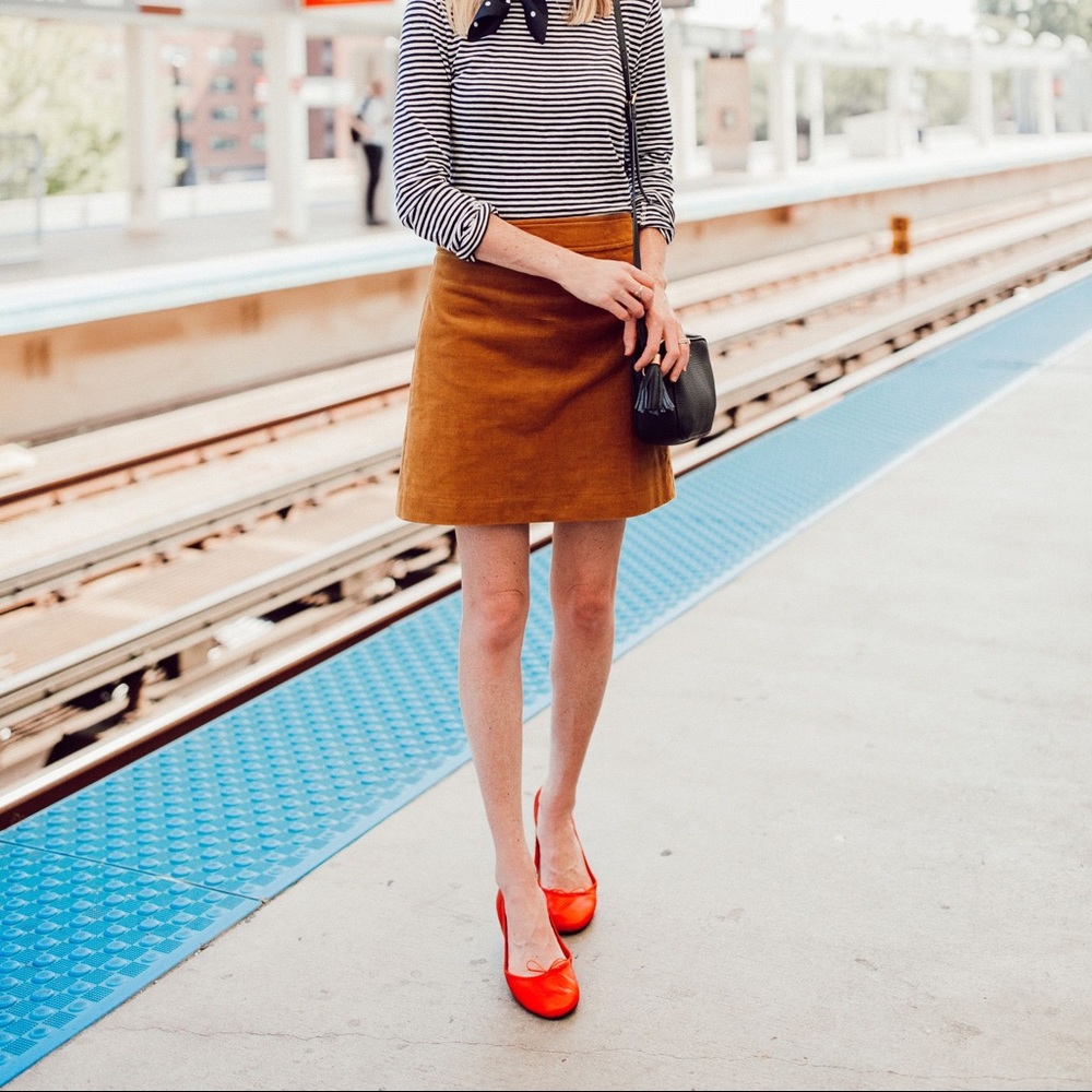 Jcrew Corduroy Skirt Brown